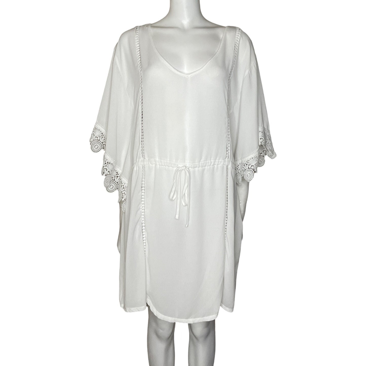 Vestido Wearabouts Playero Encaje Blanco-Talla XL