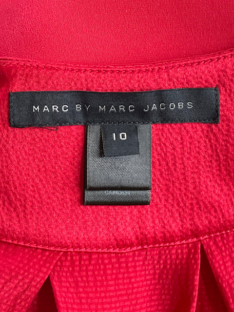 Vestido Marc By Marc Jacobs Plisado Rojo-Talla 10