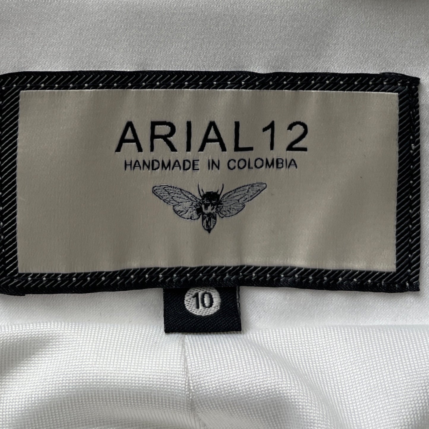 Pantalon Arial 12 Plisado Satinado Blanco-Talla 10