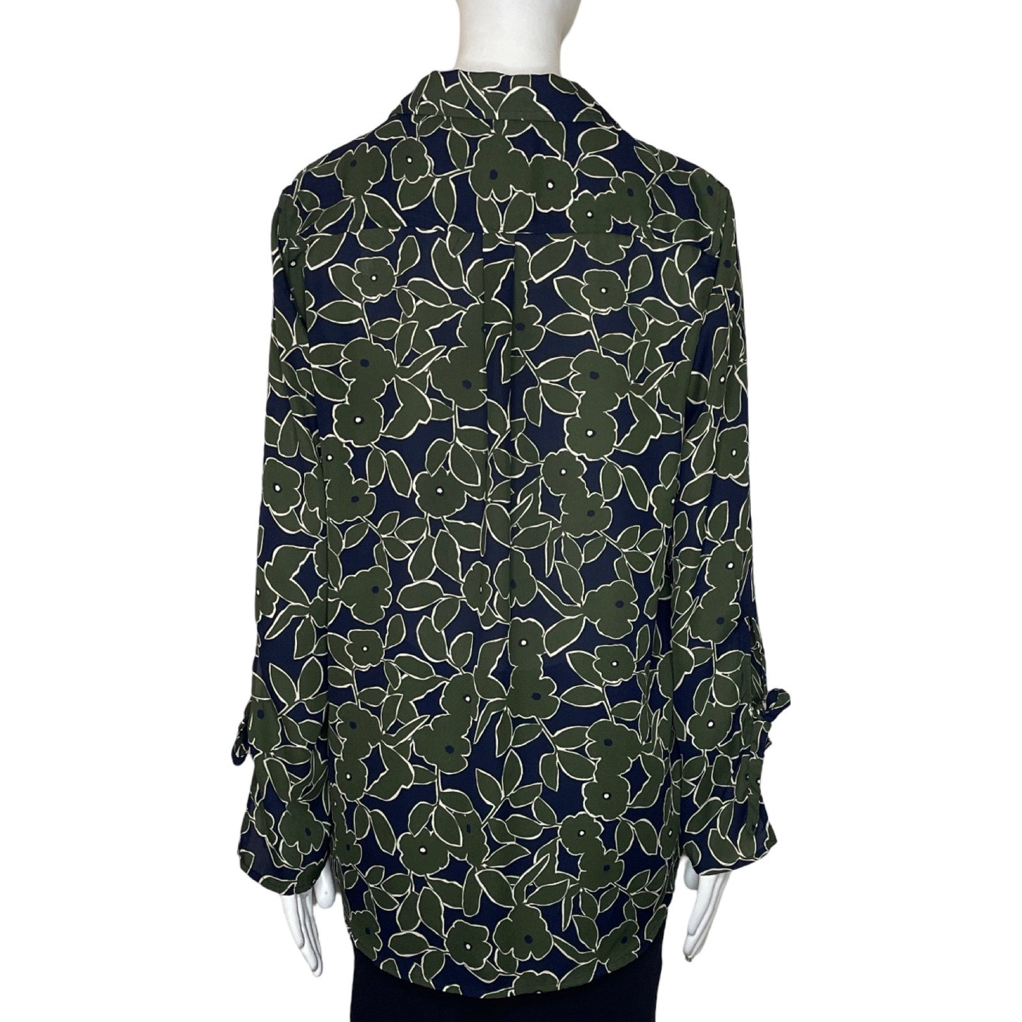 Blusa Banana Republic Flores Verde-Talla M