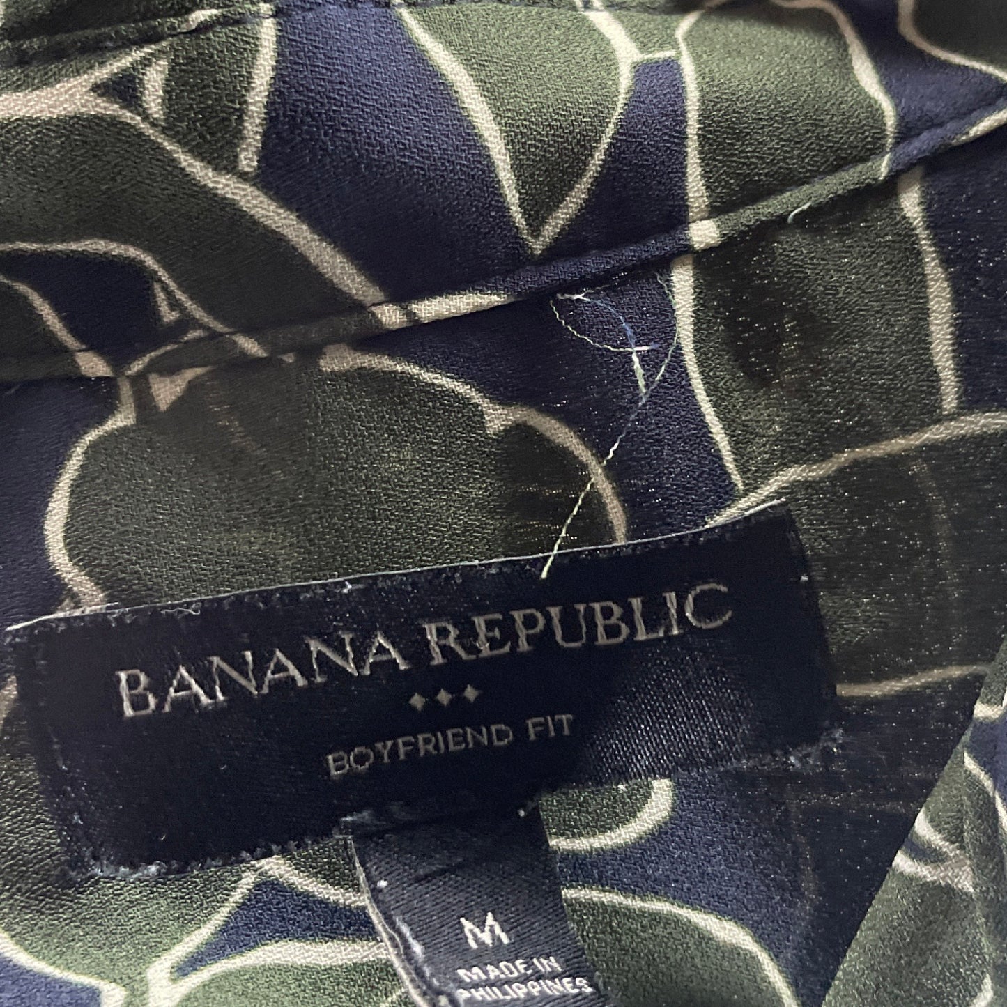 Blusa Banana Republic Flores Verde-Talla M