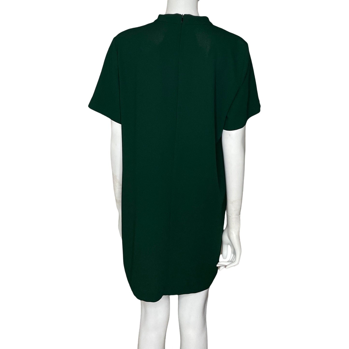 Vestido Zara Escote V Verde-Talla XL