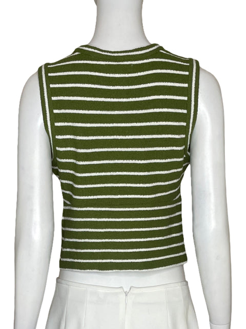 Chaleco Madewell Tejido Líneas Verde - Talla S
