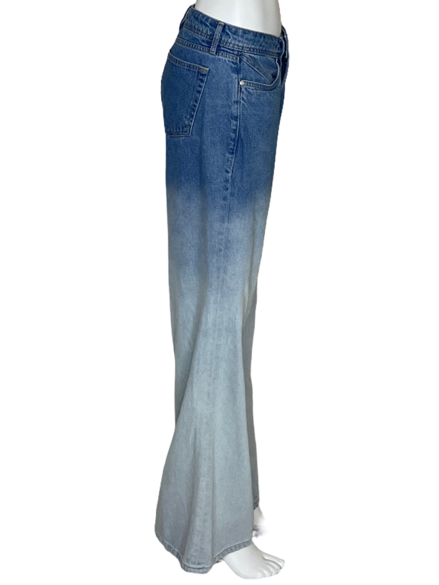 Pantalon Follies Wide Leg Denim Azul-Talla 8