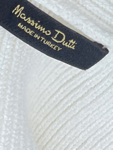 Chaleco Massimo Dutti Tejido Sin Mangas Blanco - Talla S