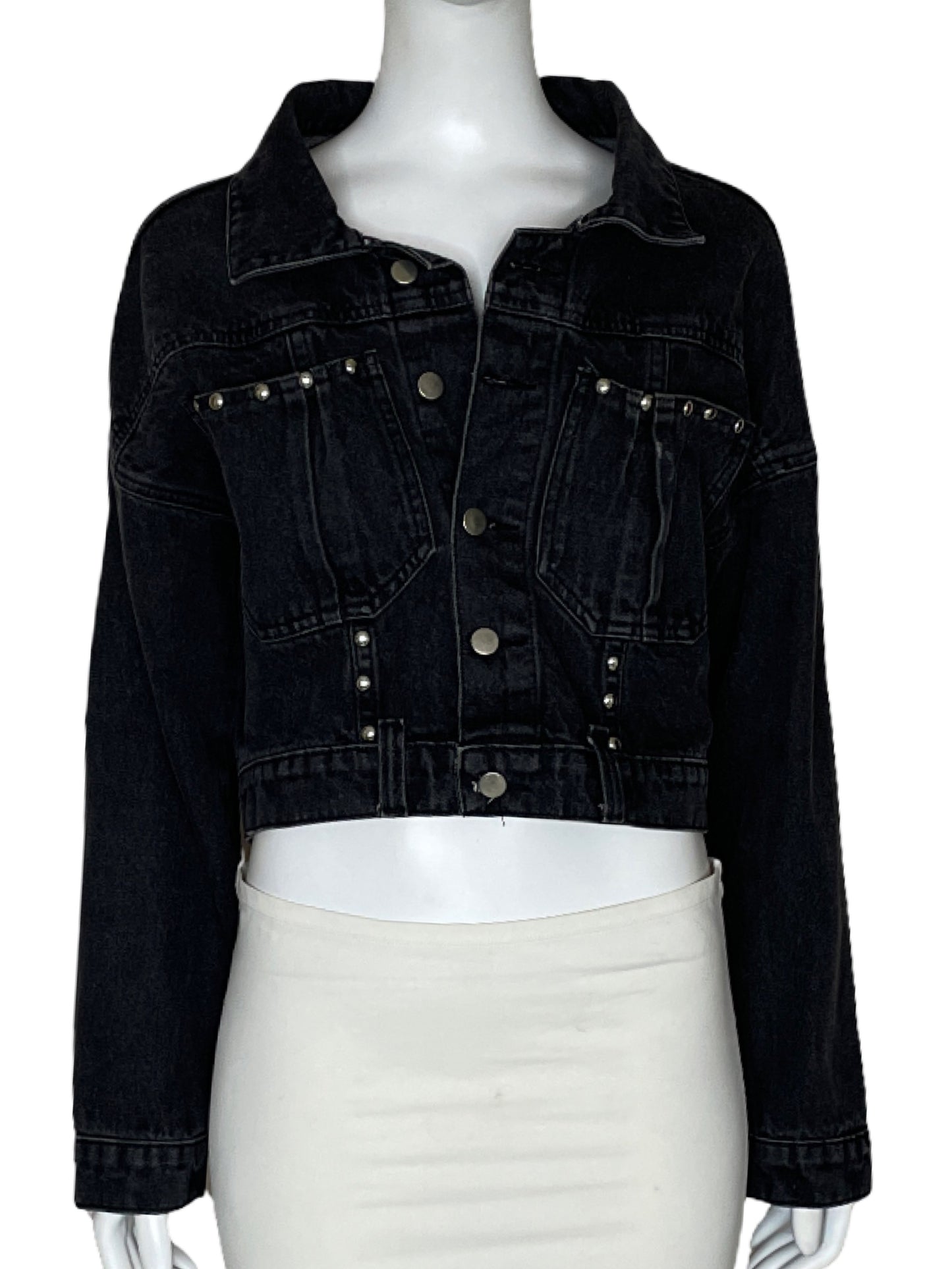 Chaqueta Mercedes Campuzano Tachas Negro-Talla 8