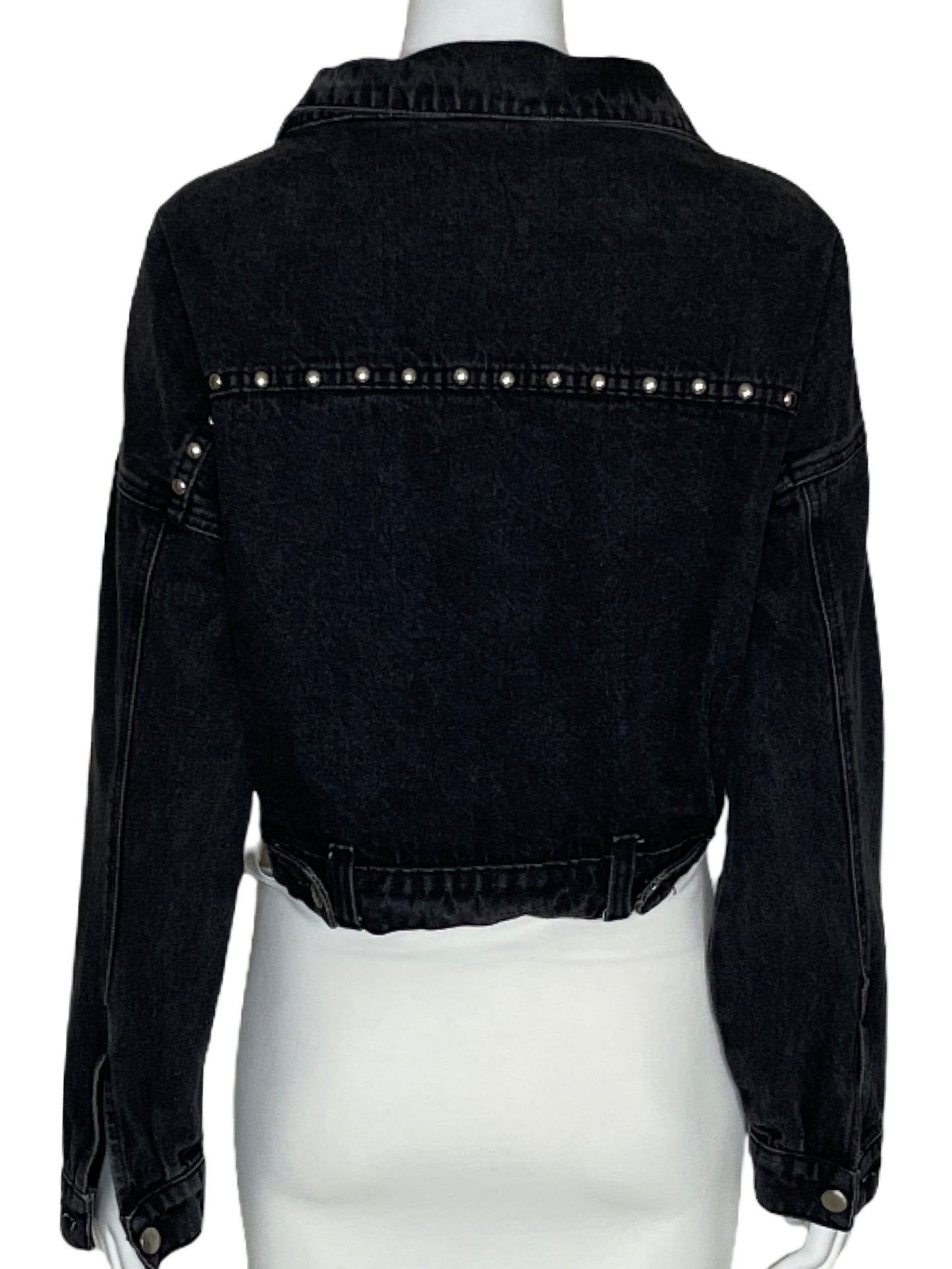 Chaqueta Mercedes Campuzano Tachas Negro-Talla 8