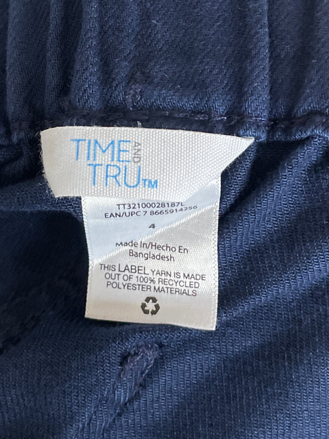 Pantalón Time And Tru Paper Bag Azul-Talla 4