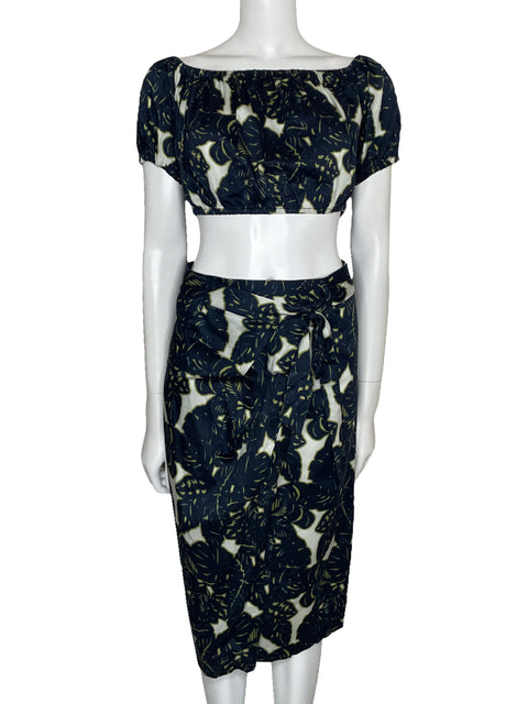 Set Sam & Lavi Falda+Top Print Azul-Talla S