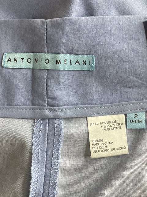 Pantalón Antonio Melani Plisado Azul-Talla 2