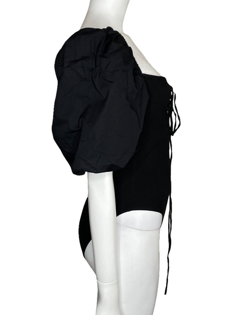 Body Zara Mangas Bombachas Negro-Talla L