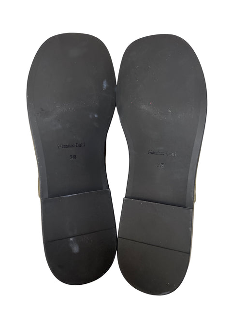 Calzado Massimo Dutti Split Loafers Verde - Talla 38