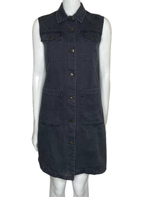 Vestido Asos Camisero Denim Gris-Talla 0