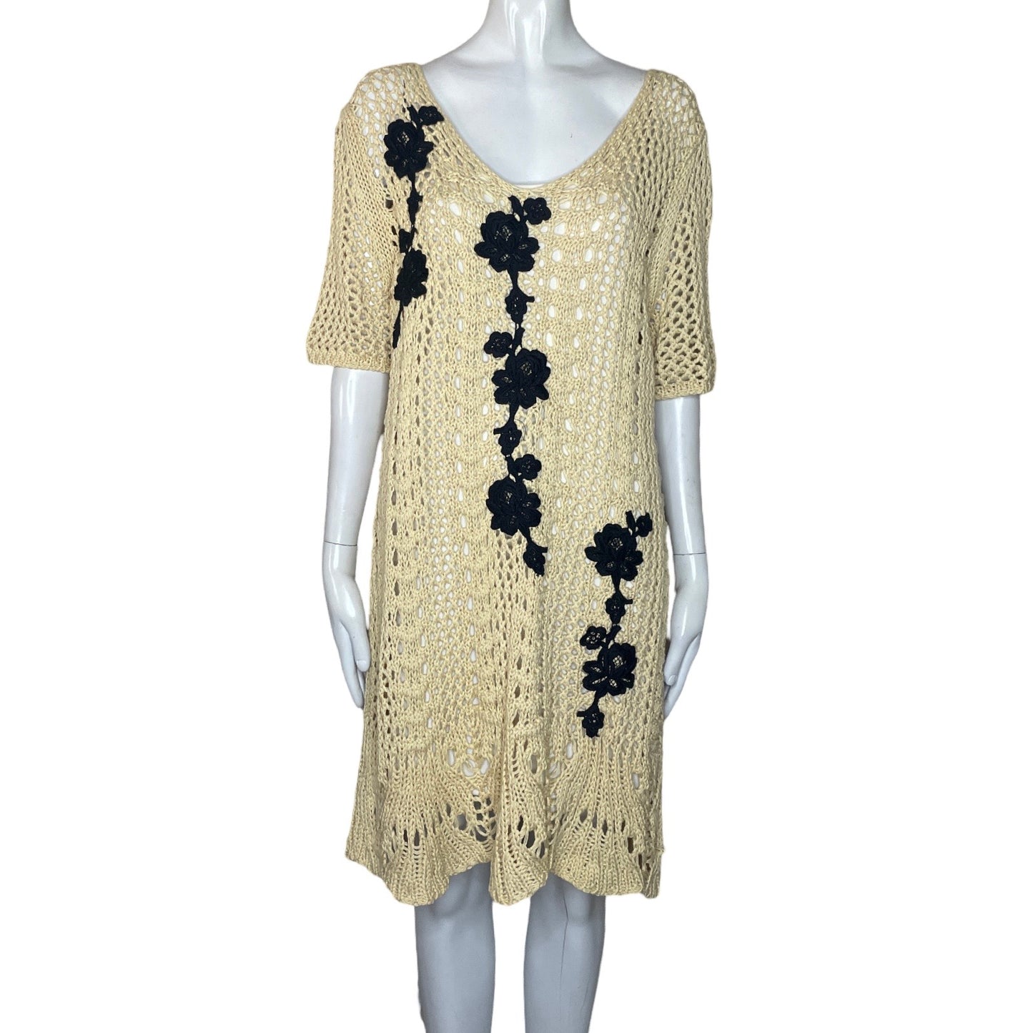 Vestido Twins Set Tejido Beige-Talla L