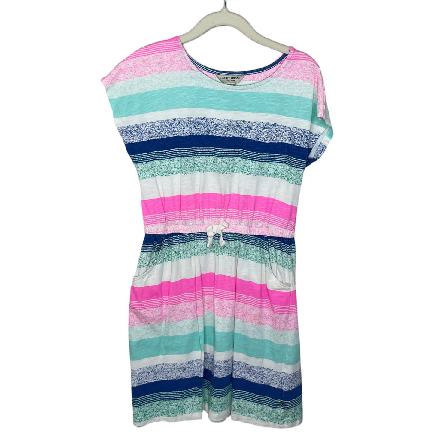 Vestido LUCKY BRAND Rayas Tie Dye Blanco - Talla S