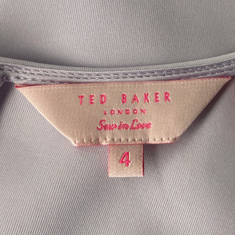 Vestido Ted Baker Sin Mangas Morado-Talla 4