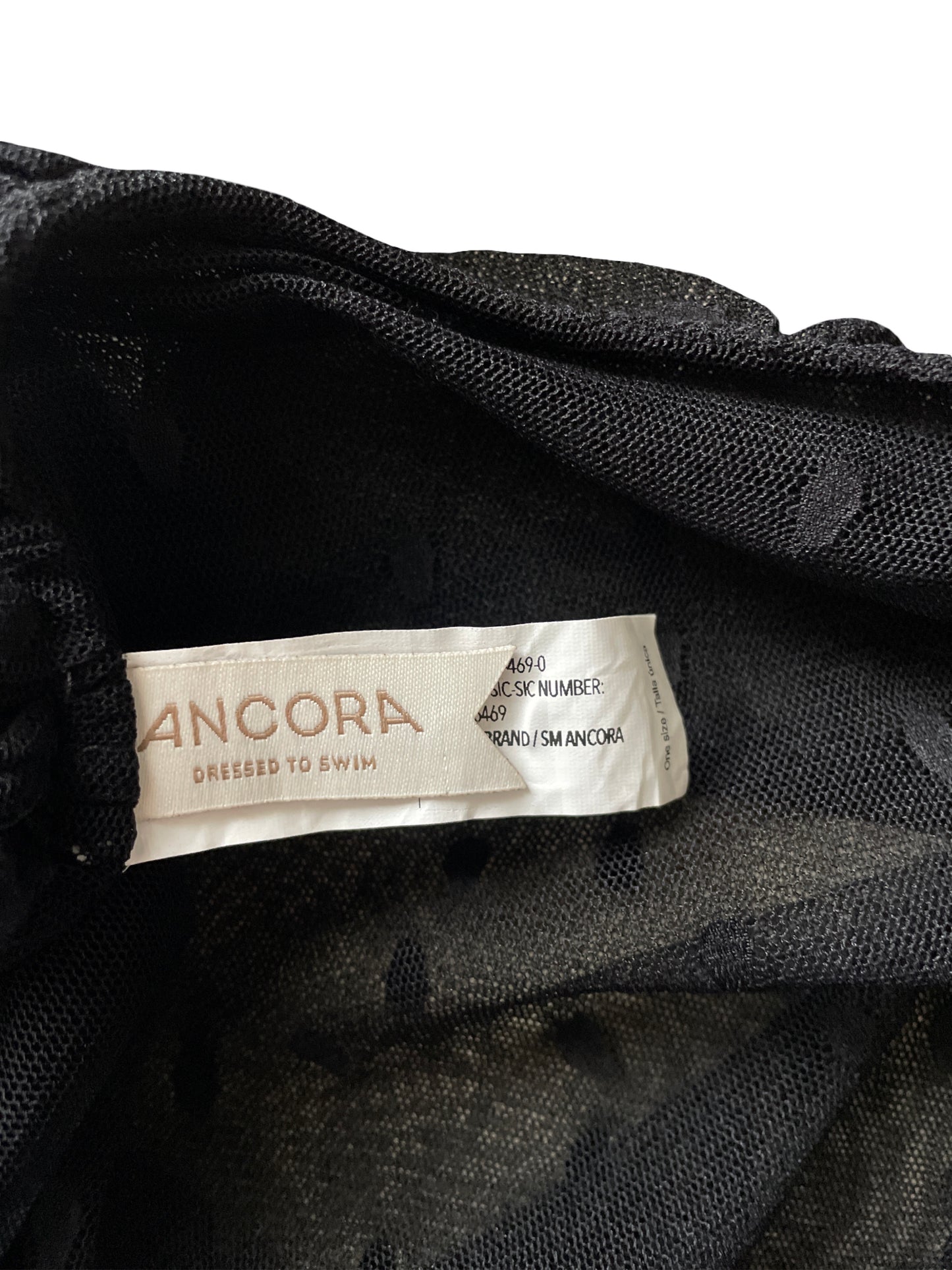 Pareo Ancora Transparente Negro-Talla U