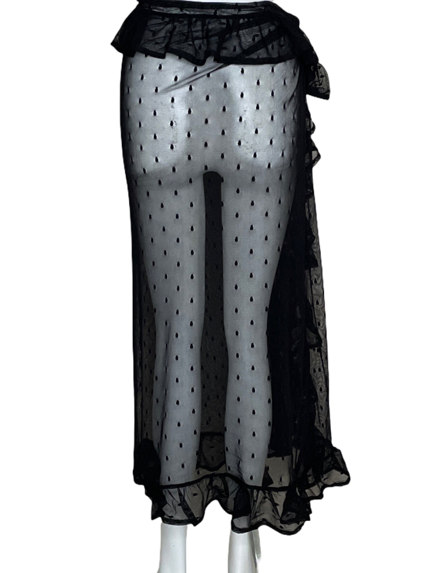 Pareo Ancora Transparente Negro-Talla U