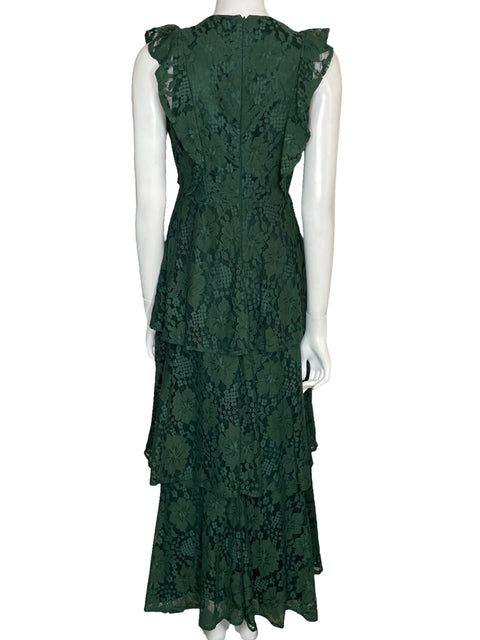 Vestido Lulus Maxi Encaje Verde-Talla M