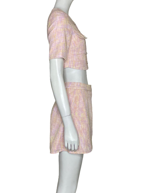 Set Love Bonito Blusa + Short Brillante Rosado - Talla 2