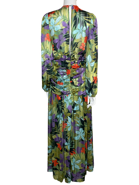 Vestido The Sang Maxi Drapeado Verde-Talla M