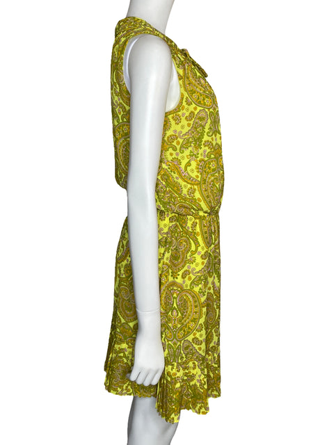 Vestido Banana Republic Mini Print Amarillo-Talla S