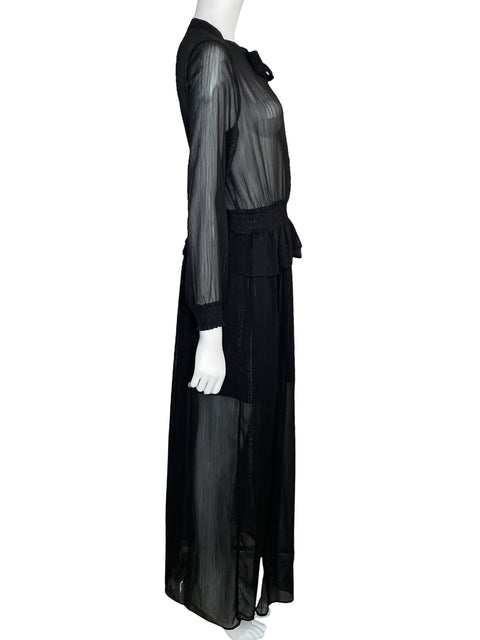 Vestido Endless Rose Camisero Maxi Negro-Talla S