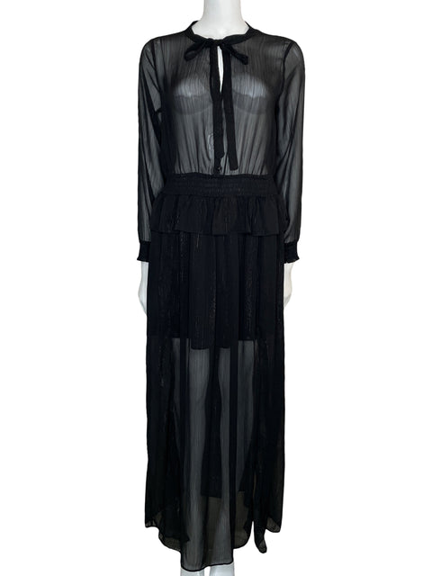 Vestido Endless Rose Camisero Maxi Negro-Talla S