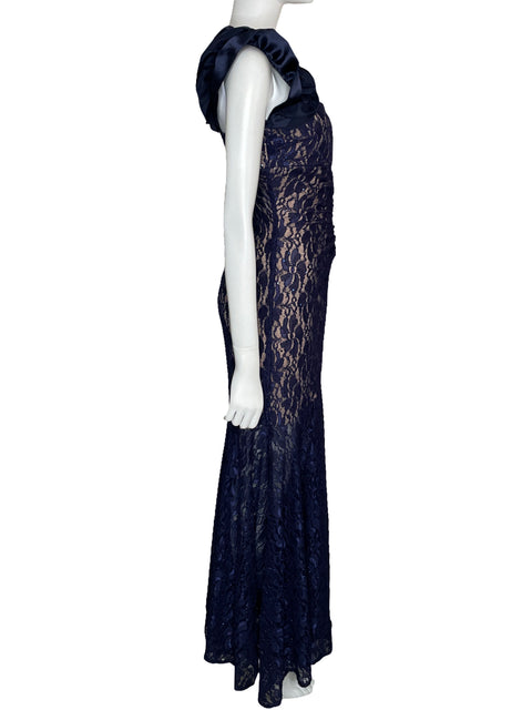 Vestido Jump Apparel Maxi Encaje Azul-Talla 5/6