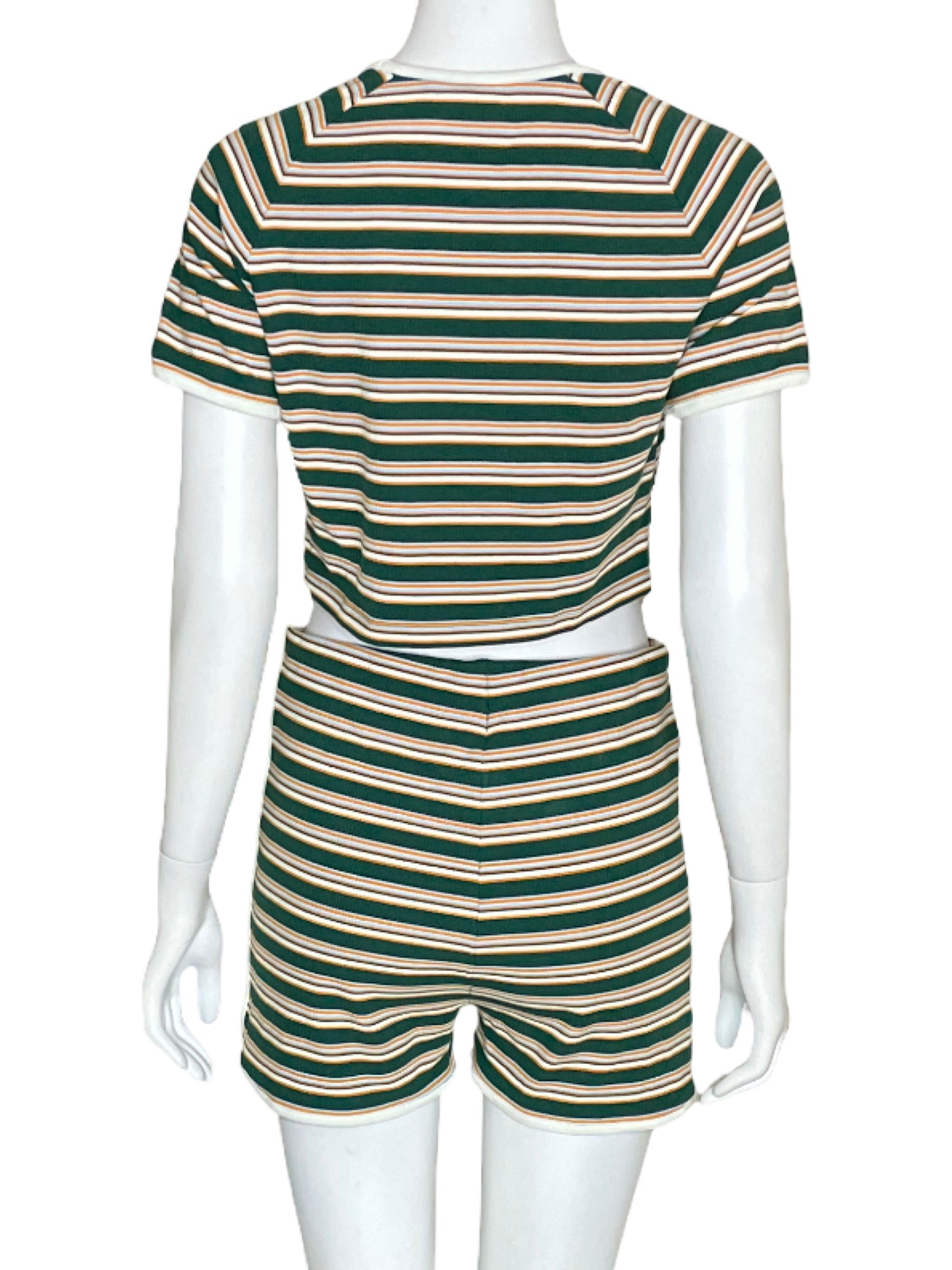 Set AdidasOriginal Retro Rayas Verde-Talla M