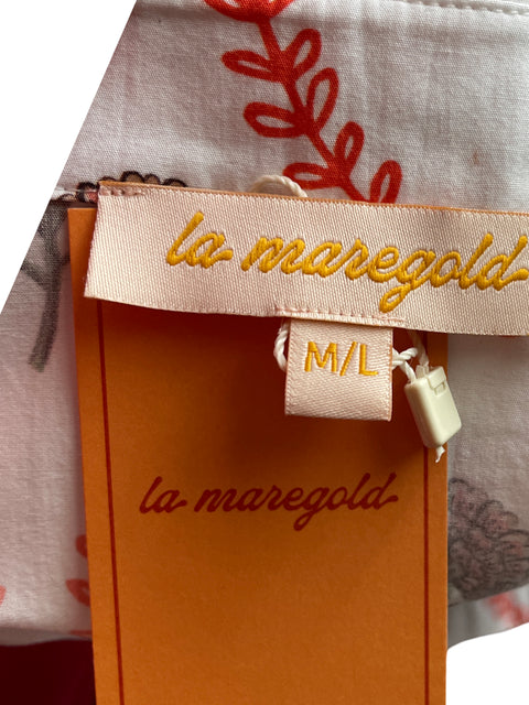 Camisa La Maregold Floral Blanco-Talla M