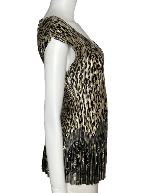 Top Milano Plisado Beige-Talla L