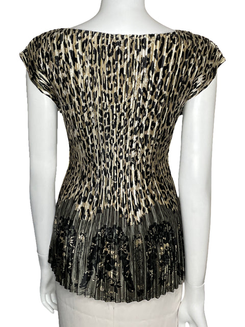 Top Milano Plisado Beige-Talla L