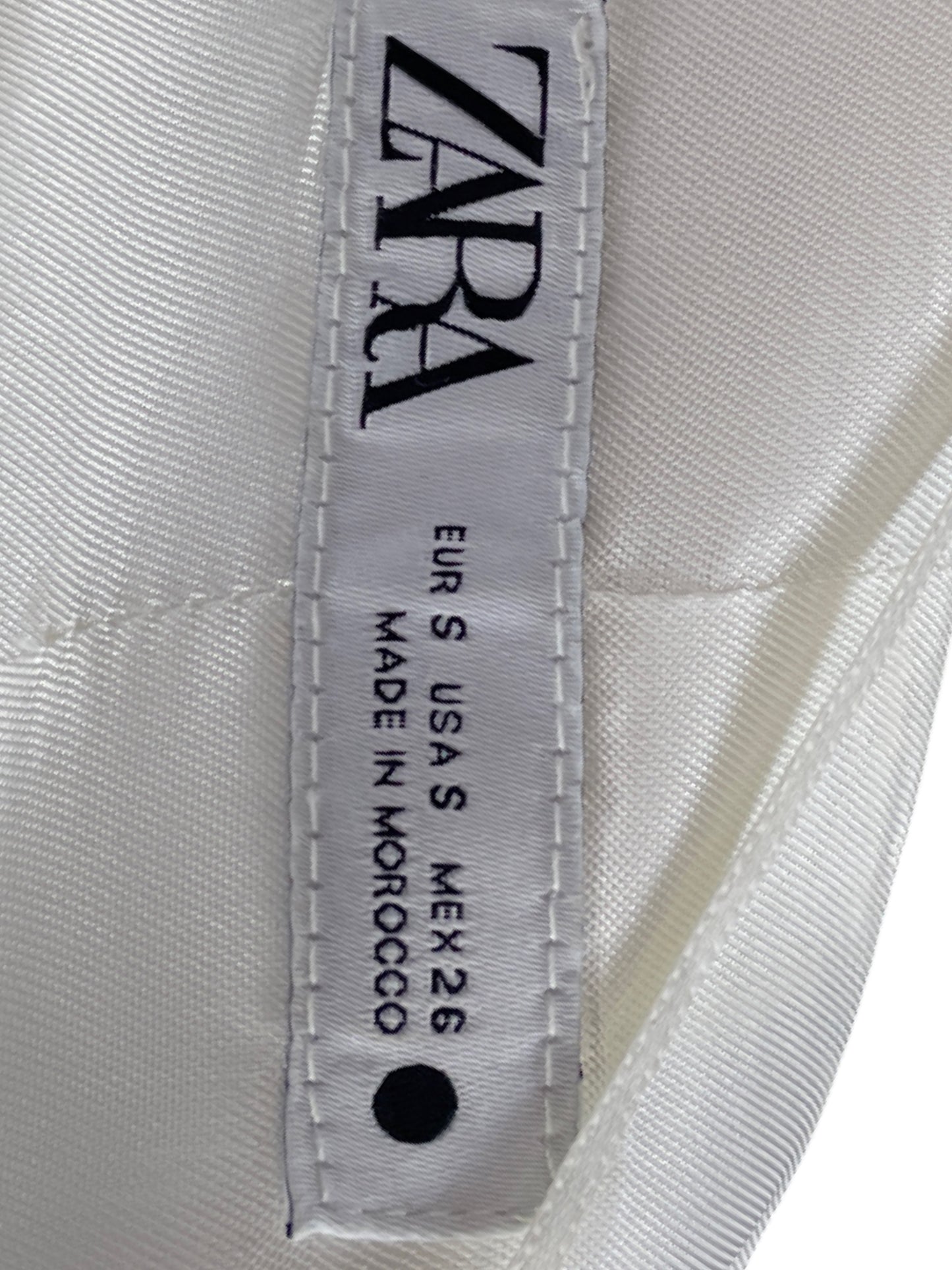 Chaleco Zara 6 Botones Oversized Blanco-Talla S