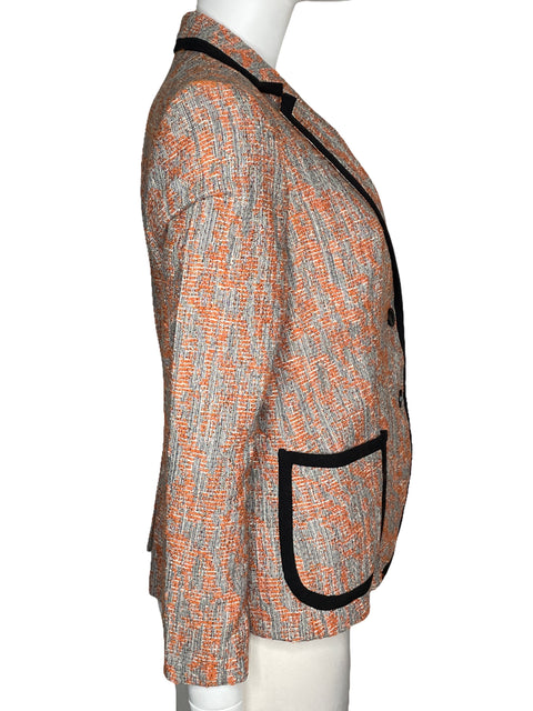 Blazer Anne Klein Bordado Naranja-Talla 4