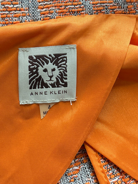 Blazer Anne Klein Bordado Naranja-Talla 4