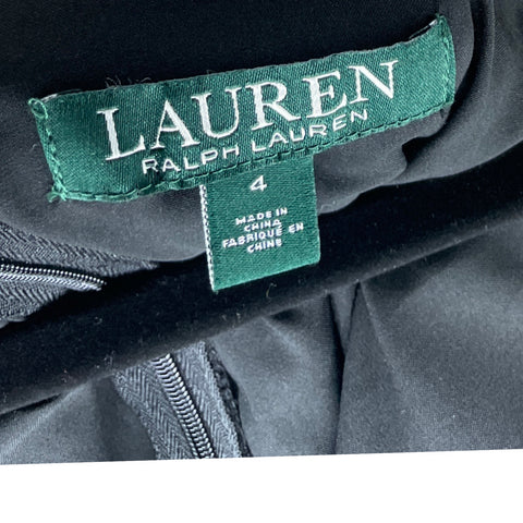 Vestido Ralph Lauren Encaje Negro-Talla 10