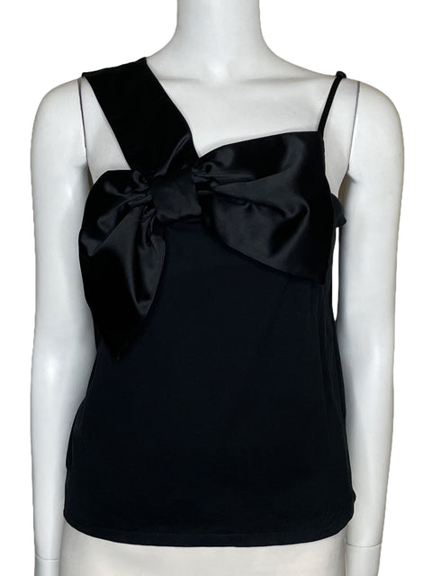 Top J. Crew Sin Mangas Lazo Negro-Talla M