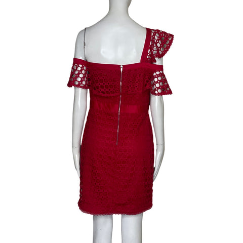 Vestido Just Me Encaje Rojo-Talla M