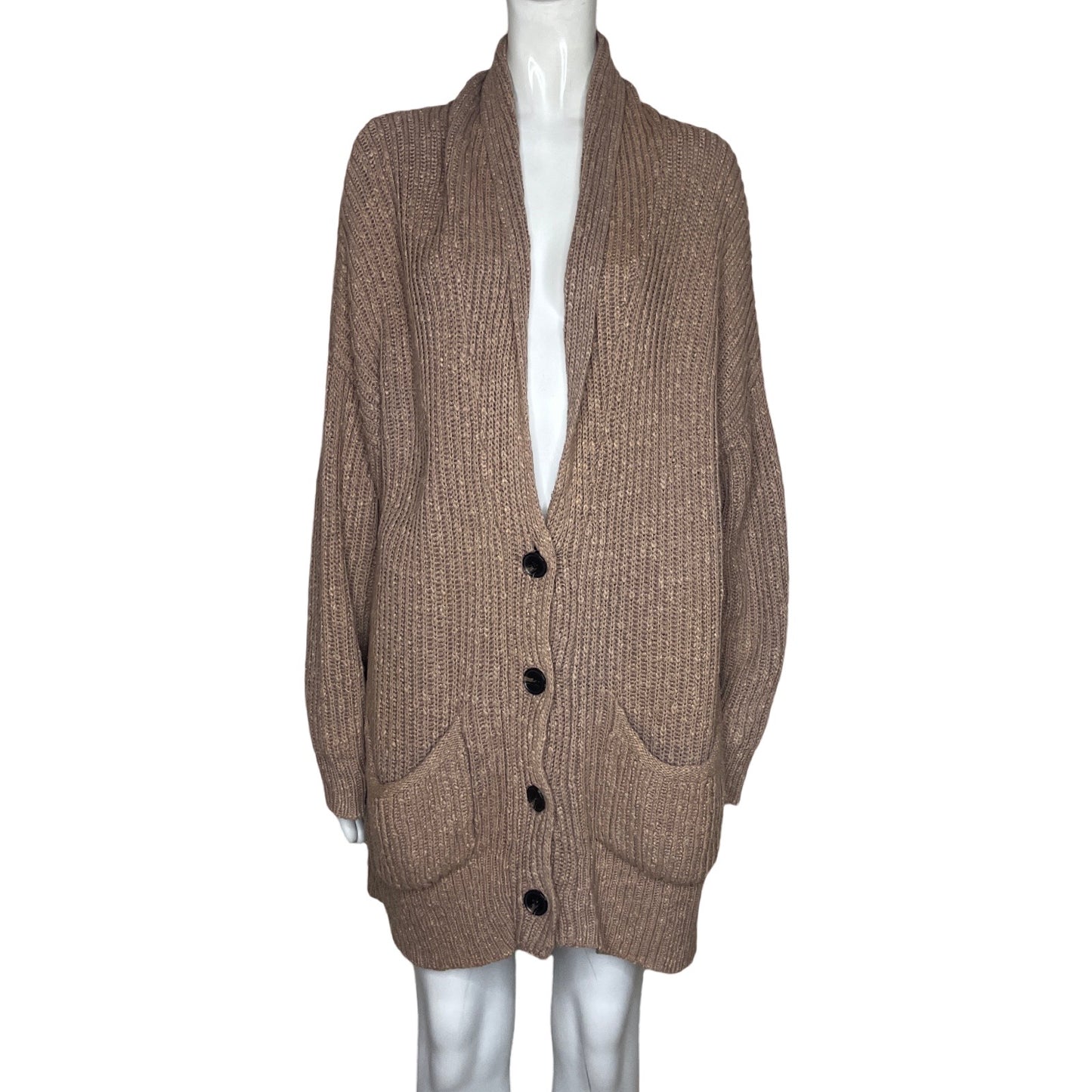 Cardigan Massimo Dutti Tejido Marron-Talla L