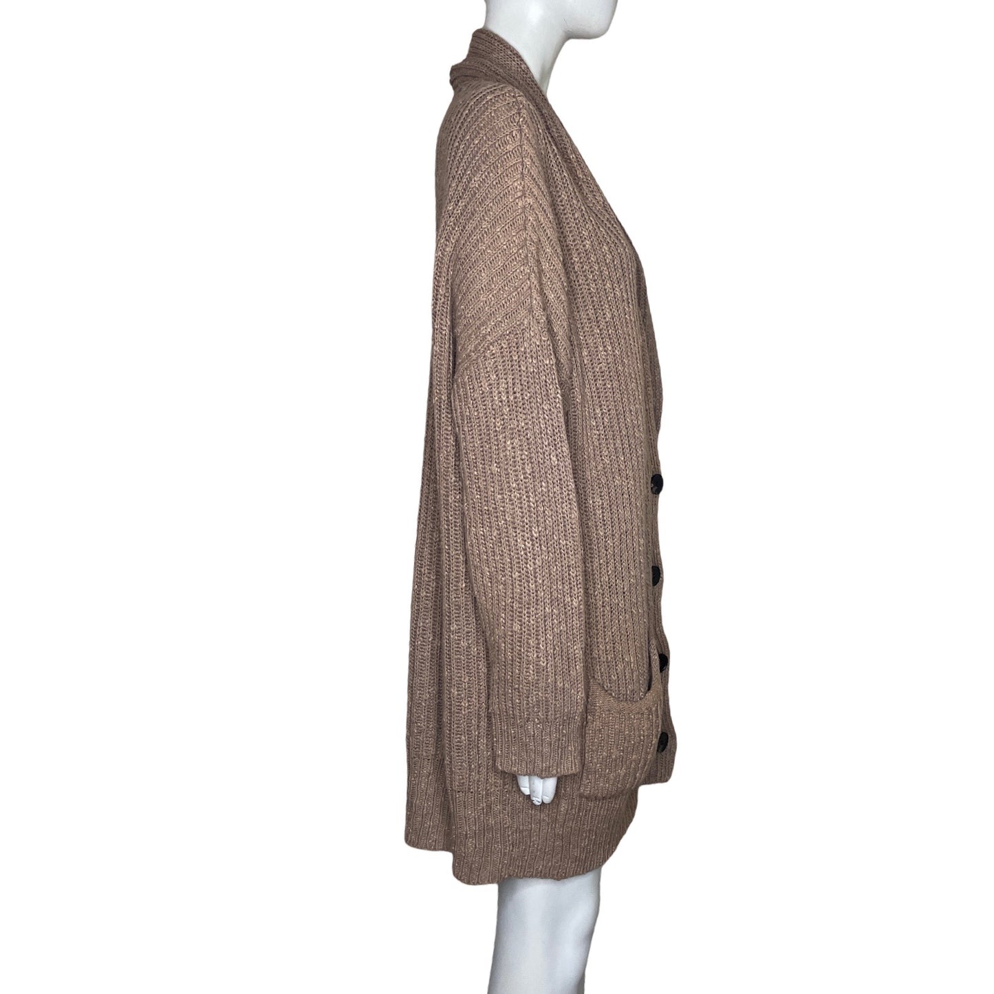 Cardigan Massimo Dutti Tejido Marron-Talla L