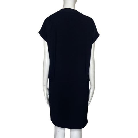 Vestido Zara Cuello Cruzado Negro-Talla M