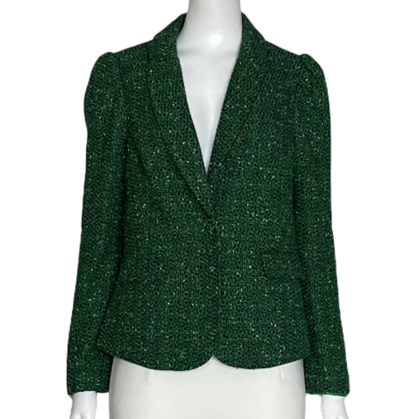 Blazer Zac & Rachel Tweed Verde-Talla S