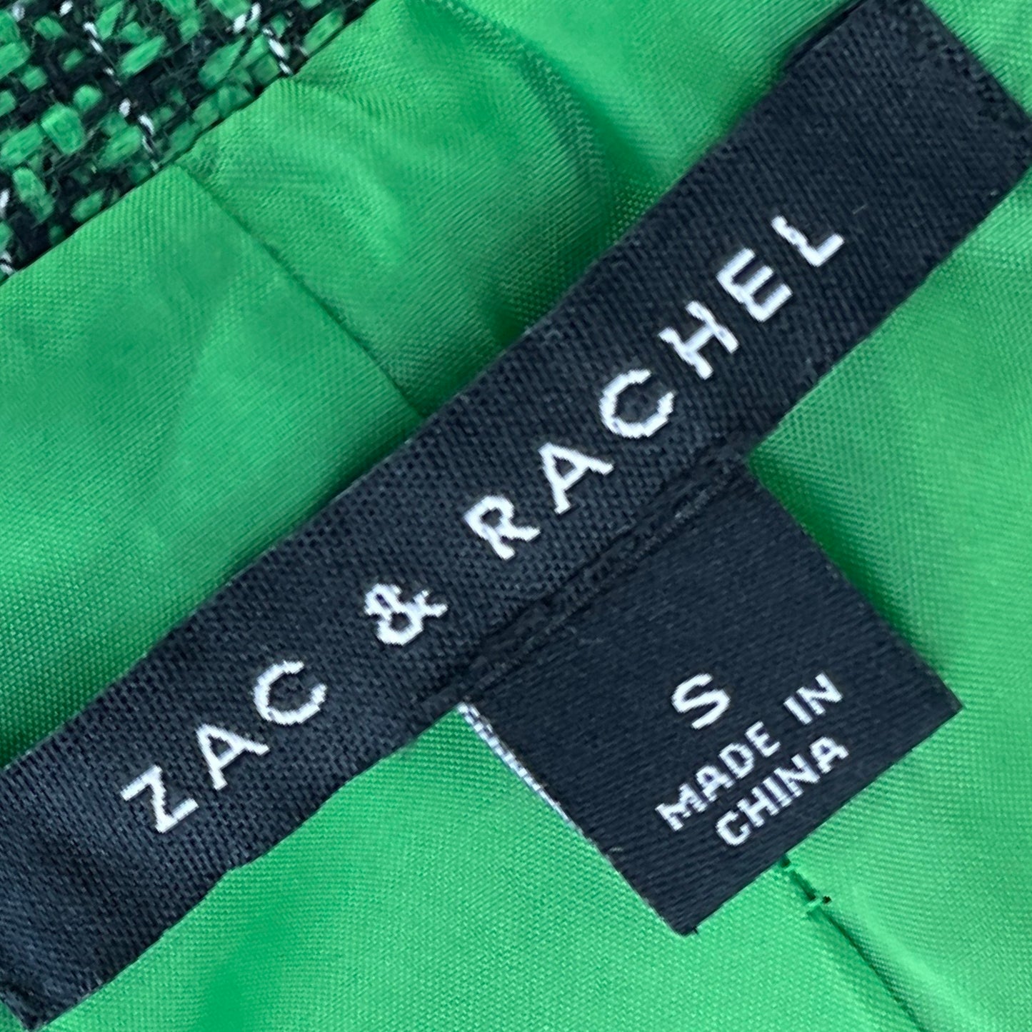 Blazer Zac & Rachel Tweed Verde-Talla S
