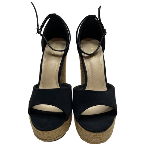 Calzado Kayleen Plataforma Yute Negro-Talla 9