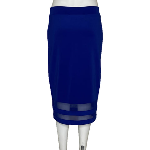Falda Thalia Sodi Recta Azul-Talla S