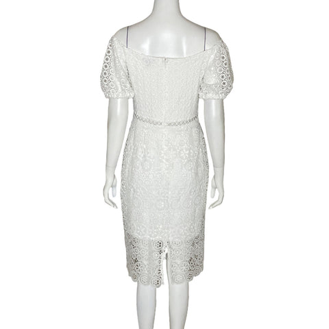 Vestido Express Encaje Blanco-Talla S