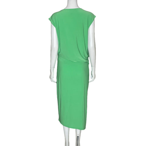 Vestido Express Drapeado Verde-Talla M