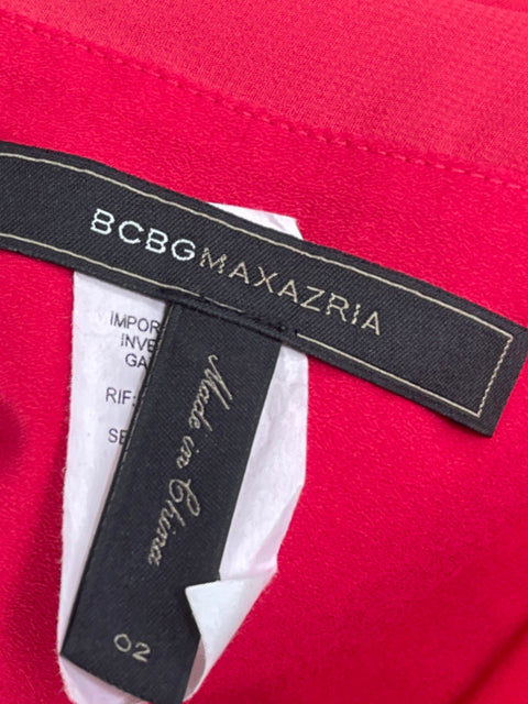 Vestido BCBG Drapeado Maxi Rojo - Talla 2