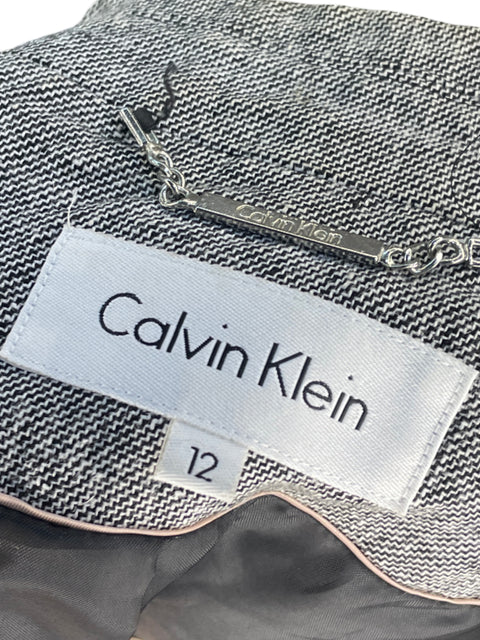 Blazer Calvin Klein Fluido Gris - Talla 12